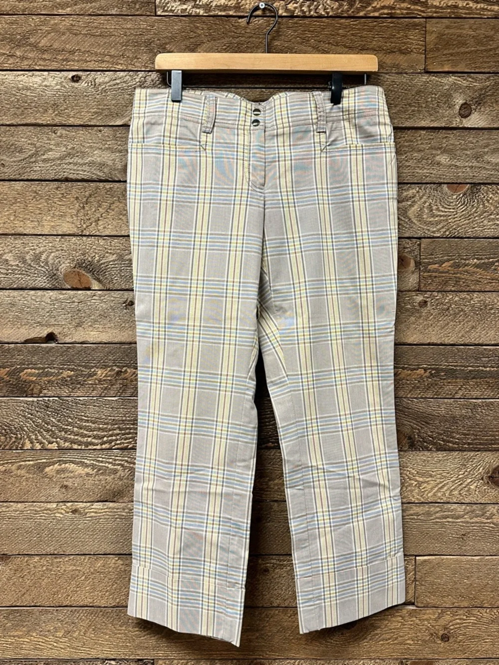 W by Worth Plaid Cropped Ankle Pants Size 4
